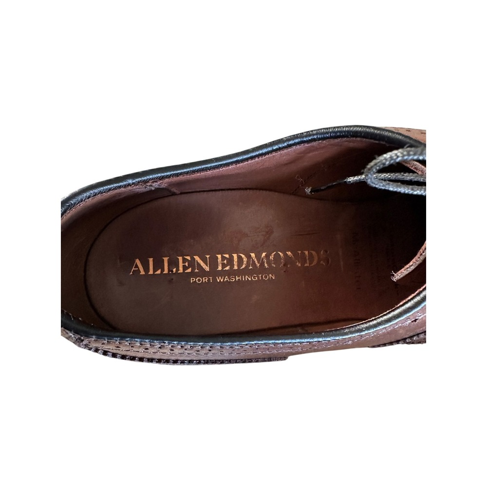 Allen Edmonds Wingtip McAllister‎ Shoes Brown Leather Lace Up Mens Size  10.5 - Picture 7 of 9
